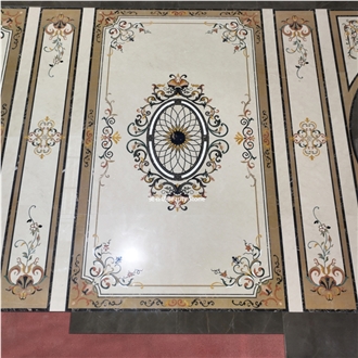 Inlay Flooring Waterjet Carpet Medallion