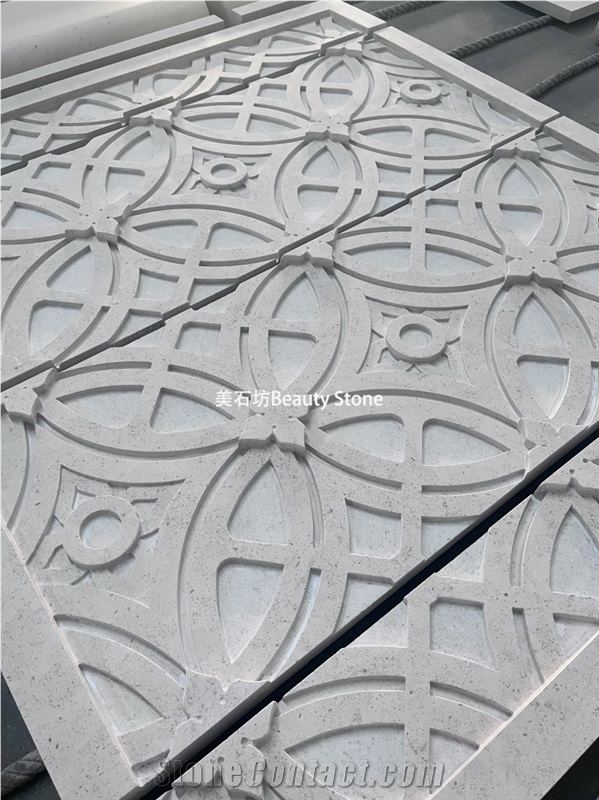 Limestone Outside Building Ornaments Carving Wall Panels