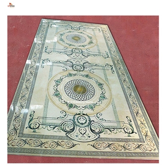 Living Room Inlay Polished Waterjet Pattern Medallions
