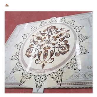 Living Room Inlay Polished Waterjet Pattern Medallions