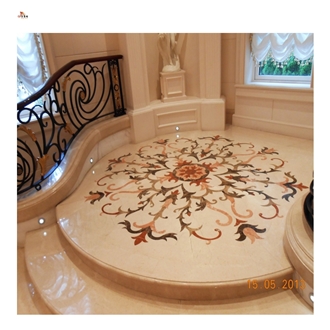 Luxury House Flooring Inlay Waterjet Medallions Pattern