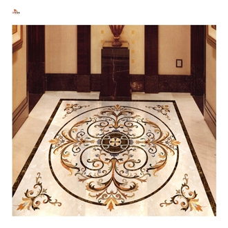 Luxury House Flooring Inlay Waterjet Medallions Pattern