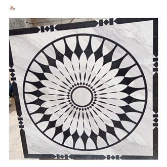 Luxury House Flooring Inlay Waterjet Medallions Pattern