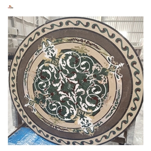 Luxury Small Pattern Waterjet Inlay Marble Medallions