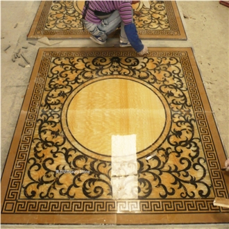 Marble Onyx Flooring Water Jet  Carpet Medallions