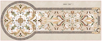 Marble Waterjet Hotel Inlay Medallion Construction Site