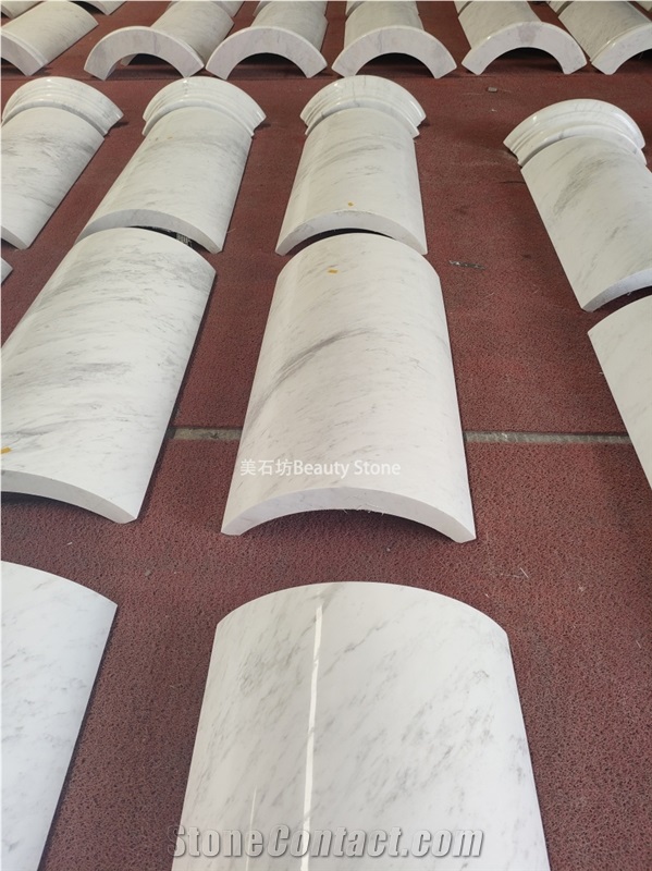 Natural Marble Carved Column Hollow