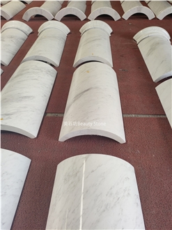 Natural Marble Carved Column Hollow
