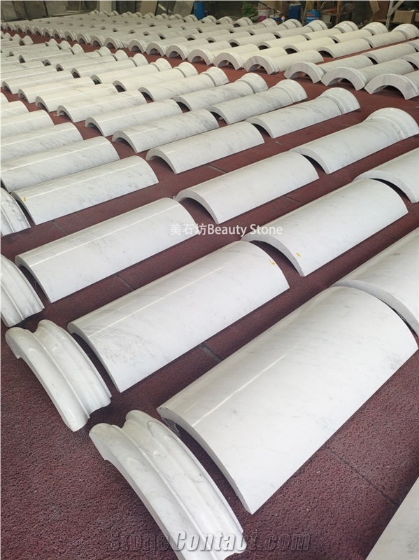 Natural Marble Carved Column Hollow