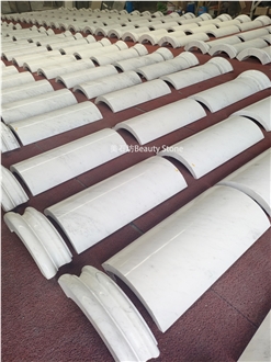 Natural Marble Carved Column Hollow