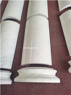 Natural Marble Carved Column Hollow