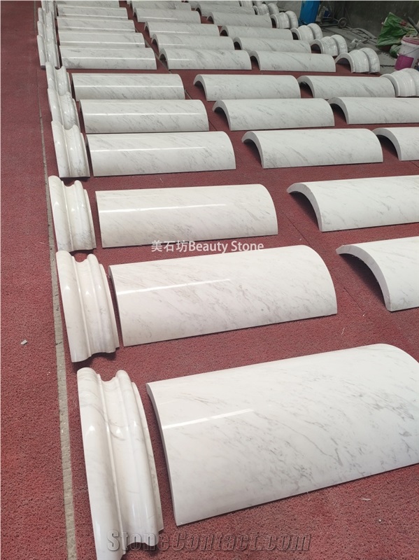Natural Marble Carved Column Hollow