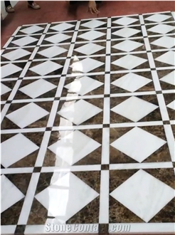 Natural Marble Medallions Waterjet Pattern 3D Design Tile