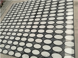 Natural Marble Medallions Waterjet Pattern 3D Design Tile