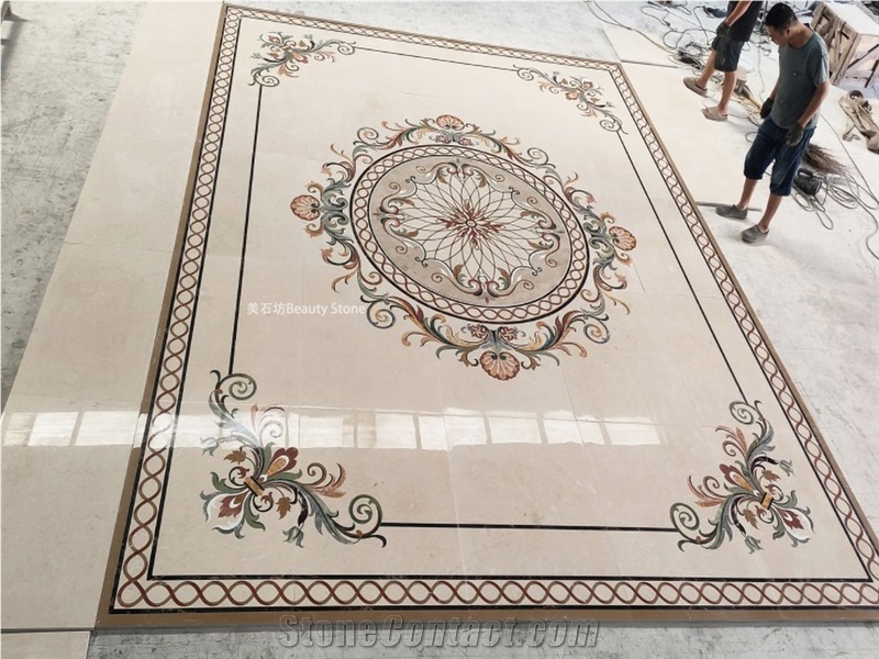 Private Villa House Waterjet Floor Medallions Pattern