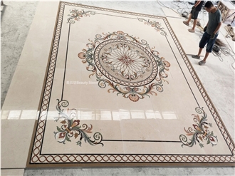 Private Villa House Waterjet Floor Medallions Pattern