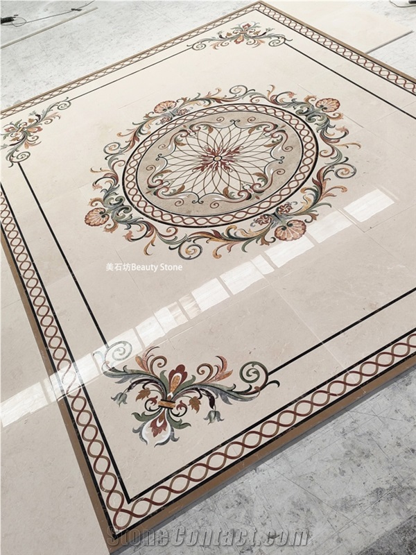 Private Villa House Waterjet Floor Medallions Pattern