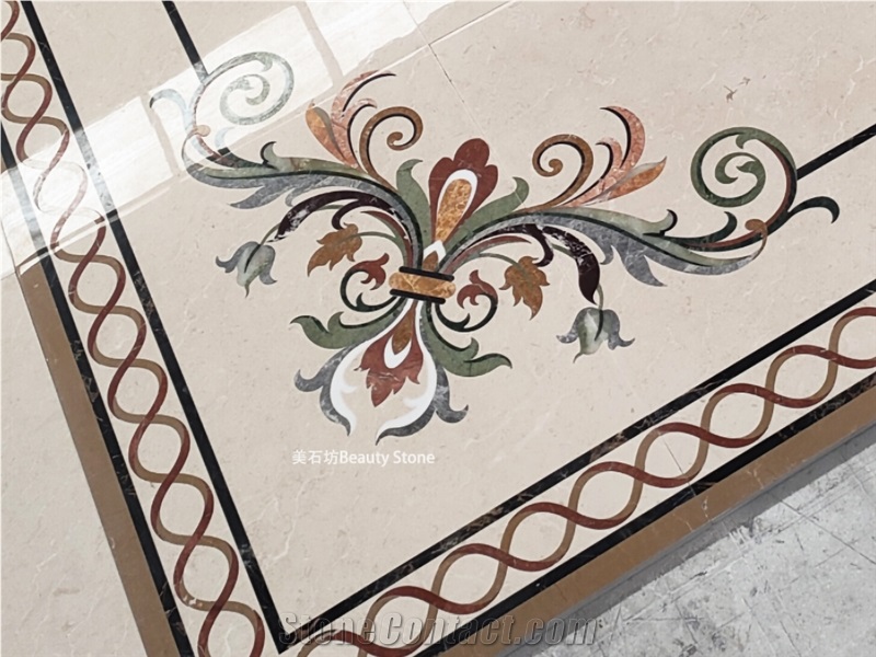 Private Villa House Waterjet Floor Medallions Pattern