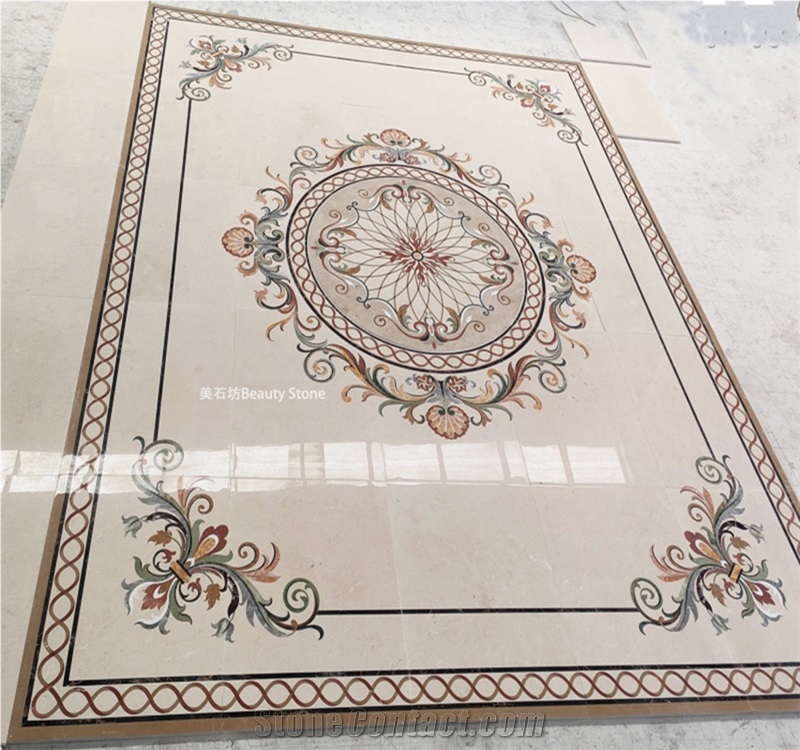 Private Villa House Waterjet Floor Medallions Pattern