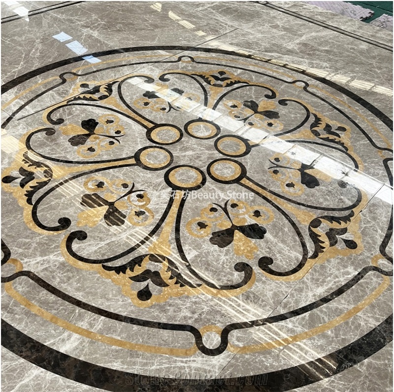 Round Flower Design  Waterjet Medallions