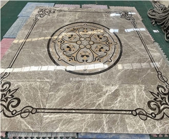 Round Flower Design  Waterjet Medallions
