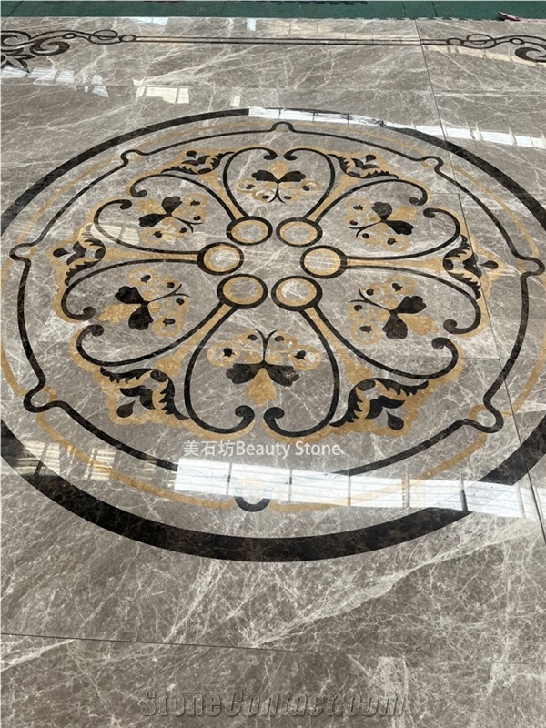 Round Flower Design  Waterjet Medallions
