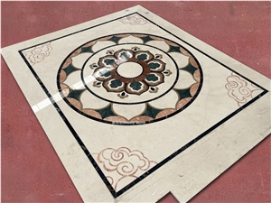 Small Flower Elevator Pattern Cloud Carpet Medallions