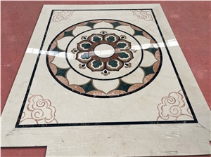 Small Flower Elevator Pattern Cloud Carpet Medallions