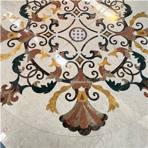 Small Inner Water Jet Flooring  Inlay Medallion Tile