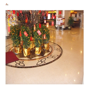 Small Marble Water Jet Pattern Medallion Customized Floor