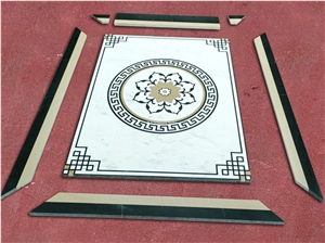 Small Round Waterjet Medallions Polished Pattern
