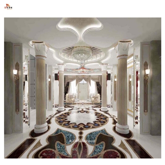 Special Waterjet Flooring Design Luxury Villa Medallions