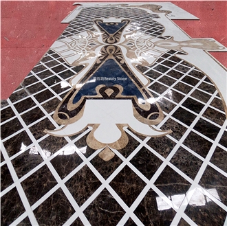 Special Waterjet Flooring Design Luxury Villa Medallions