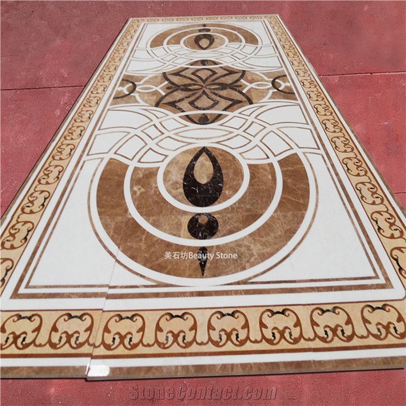 Special Waterjet Flooring Design Luxury Villa Medallions