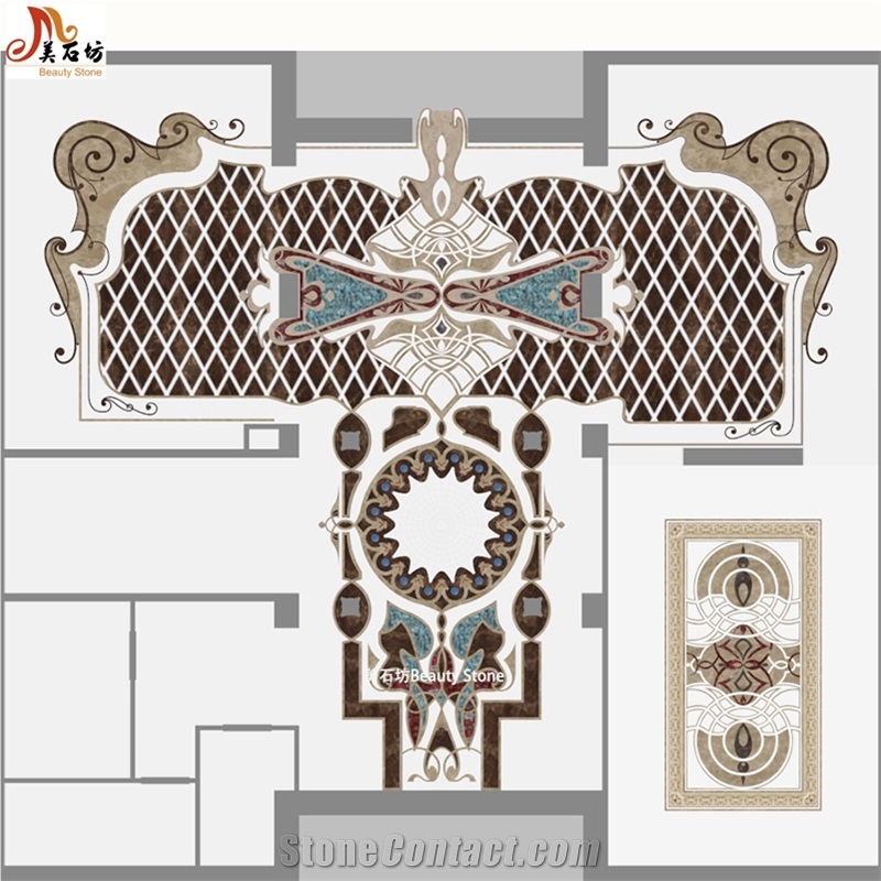 Special Waterjet Flooring Design Luxury Villa Medallions