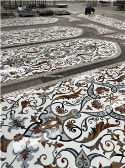 Very Luxury Complex Wall  Waterjet Pattern Medallions