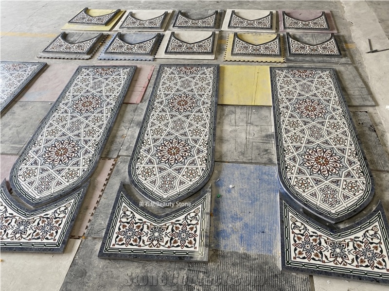 Very Luxury Complex Wall  Waterjet Pattern Medallions