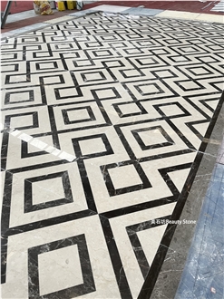 Water Jet Marble Pattern Tile For Hotel Inner Flooring