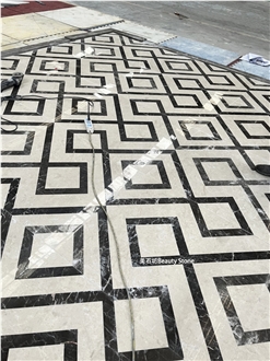 Water Jet Marble Pattern Tile For Hotel Inner Flooring