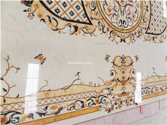 Water Jet Medallion Carpet Pattern For Villa House Decoration