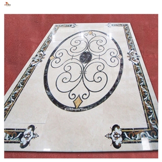 Waterjet Cut Inlay Carpet Medallion Pattern For Villa House Decoration