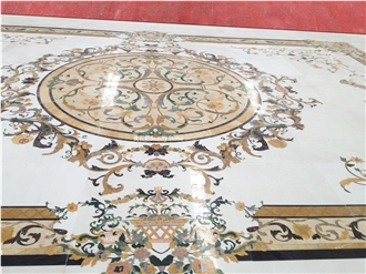 Waterjet Cut Inlay Carpet Medallion Pattern For Villa House Decoration