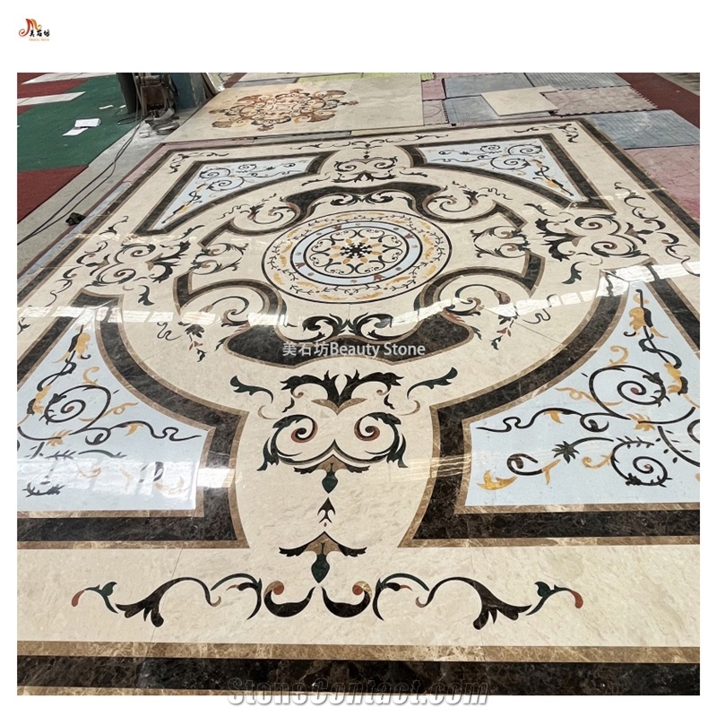 Waterjet Medallion Pattern For Decoration Floor Tile Inlay