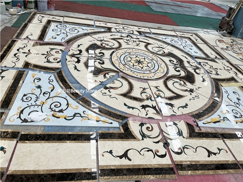 Waterjet Medallion Pattern For Decoration Floor Tile Inlay