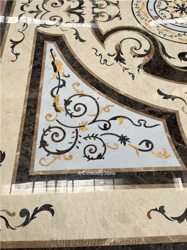 Waterjet Medallion Pattern For Decoration Floor Tile Inlay