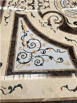 Waterjet Medallion Pattern For Decoration Floor Tile Inlay