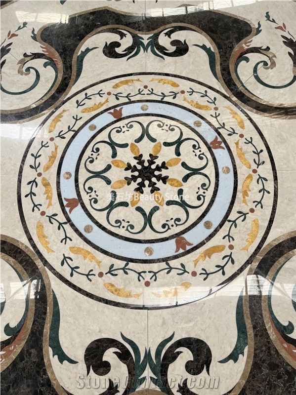 Waterjet Medallion Pattern For Decoration Floor Tile Inlay