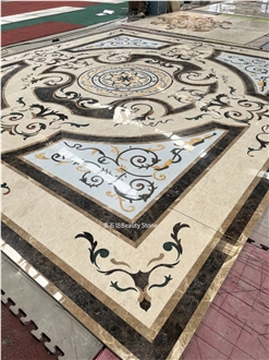 Waterjet Medallion Pattern For Decoration Floor Tile Inlay
