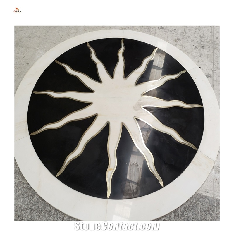 Waterjet Medallions Floor Pattern Marble