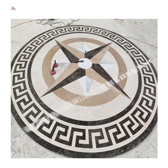 Waterjet Medallions Floor Pattern Marble